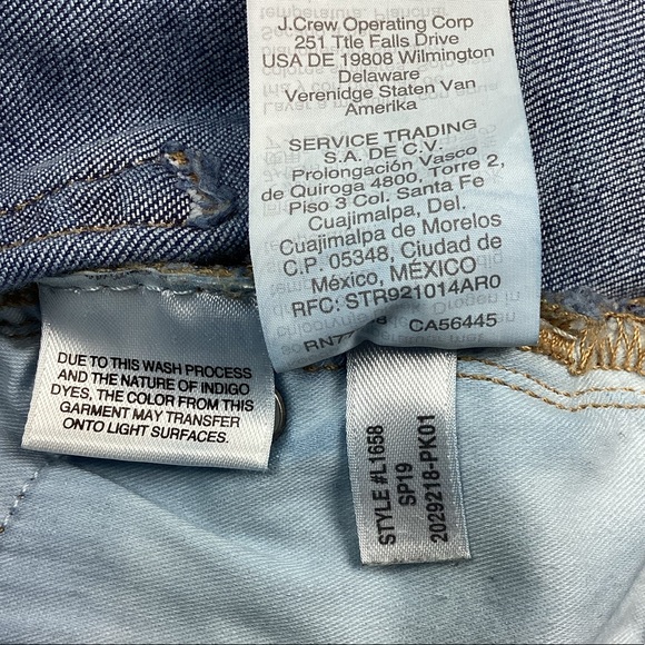 J CREW Mercantile Button-fly High Rise Raw Step Hem Skinny Jeans Blue - Picture 9 of 9